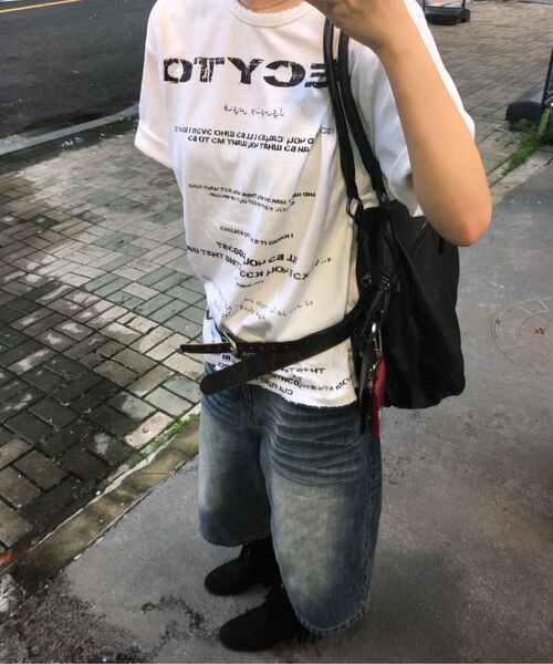 LECYTO（レシト）の「Destroyed Oversized Logo T-Shirt_[White]（Tシャツ/カットソー・メンズ・ホワイト・ONE SIZE）」の20枚目の写真