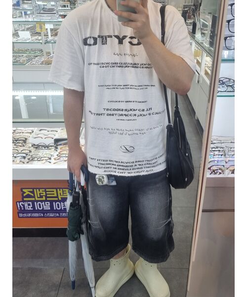 LECYTO（レシト）の「Destroyed Oversized Logo T-Shirt_[White]（Tシャツ/カットソー・メンズ・ホワイト・ONE SIZE）」の16枚目の写真