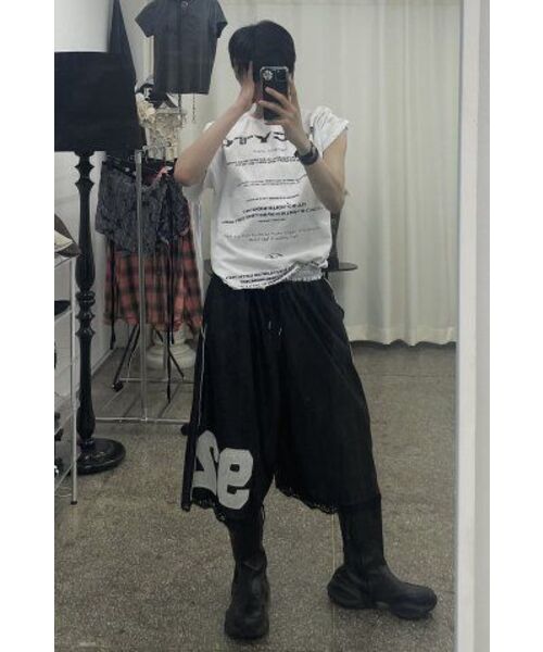 LECYTO（レシト）の「Destroyed Oversized Logo T-Shirt_[White]（Tシャツ/カットソー・メンズ・ホワイト・ONE SIZE）」の9枚目の写真