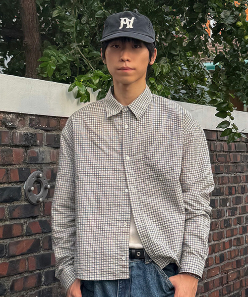 JUAN HOMME(ジュアンオム)の「クロップフィットチェックシャツ(アイボリー)(シャツ/ブラウス・メンズ・その他・MEDIUM/LARGE)」の1枚目の写真