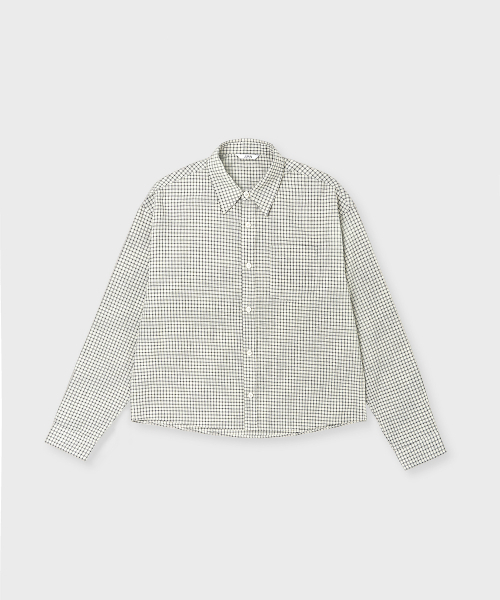 JUAN HOMME(ジュアンオム)の「クロップフィットチェックシャツ(アイボリー)(シャツ/ブラウス・メンズ・その他・MEDIUM/LARGE)」の5枚目の写真