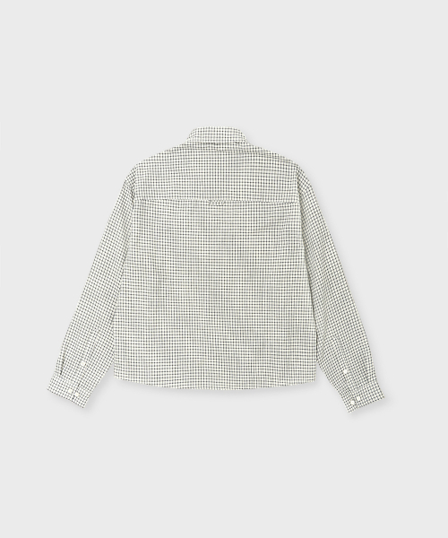 JUAN HOMME(ジュアンオム)の「クロップフィットチェックシャツ(アイボリー)(シャツ/ブラウス・メンズ・その他・MEDIUM/LARGE)」の4枚目の写真