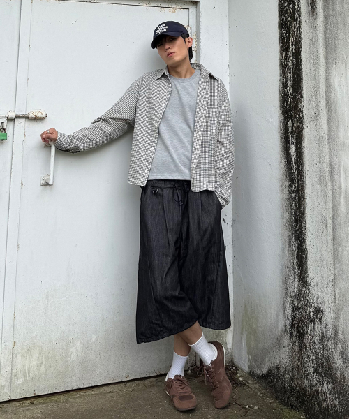 JUAN HOMME(ジュアンオム)の「クロップフィットチェックシャツ(アイボリー)(シャツ/ブラウス・メンズ・その他・MEDIUM/LARGE)」の2枚目の写真
