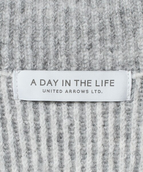 A DAY IN THE LIFE UNITED ARROWS(アデイインザライフユナイテッドアローズ)の「ハーフジップ ニットワンピース ライトグレー ‐ウォッシャブル‐<A DAY IN THE LIFE>(ワンピース・レディース・ライトグレー・FREE)」の4枚目の写真