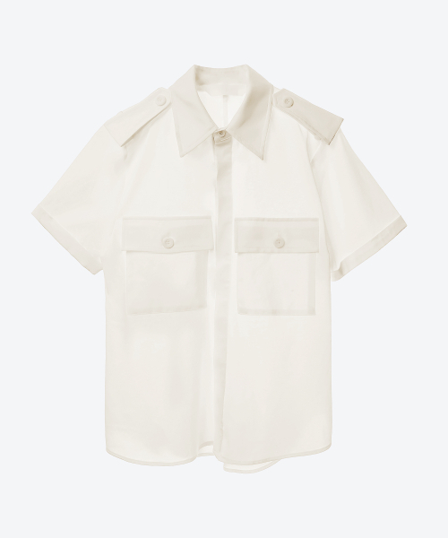UNTAGE（アンテージ）の「サファリ半袖シャツ[White(UNISEX)]_UTS-SS51（シャツ/ブラウス・メンズ・その他・MEDIUM/LARGE）」の5枚目の写真