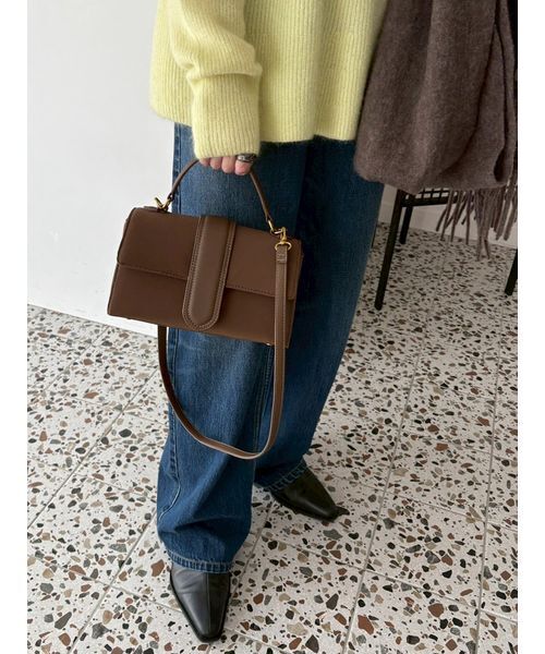 Mila Owen（ミラオーウェン）の「ショルダー付きハンドバッグ（ショルダーバッグ・レディース・モカ/ブラック/その他・F）」の12枚目の写真