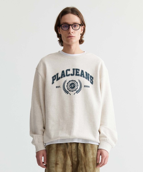 PLAC(プラック)の「フラックジングラフィックスウェットシャツライトベージュ(スウェット・メンズ・その他・SMALL/X-SMALL)」の1枚目の写真