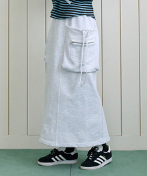 OURSAYSOUR | カーゴポケットリボンスカートバックメランジ(スカート)