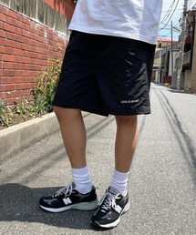 【MAISON CLUB】ワンポイント刺繍ナイロンハーフパンツ LESS IS MORE