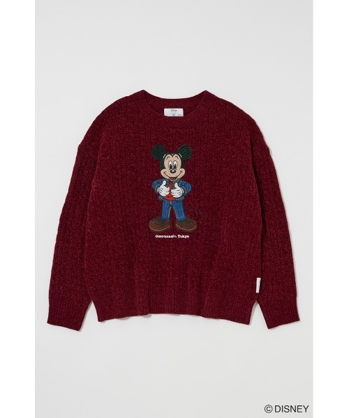 Disney SERIES CREATED by MUS(ディズニーシリーズクリエイテッドバイエムユーエス)の「MD OMTSD CABLE ニット / MICKEY(ニット/セーター・レディース・グリーン/ホワイト/マジェンタ・FREE)」の3枚目の写真