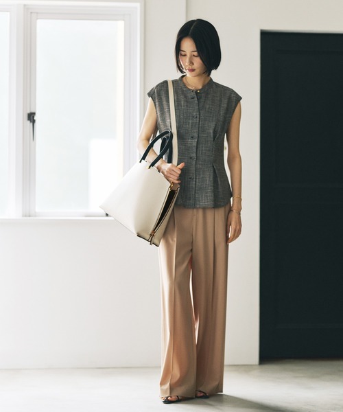 E'POR（エポール）の「【E'POR】【WEB限定】Y BAG Medium+ /A4対応・通勤・26SS（トートバッグ・レディース・ダークグリーン/グレー/ダークブラウン/ブラック/キナリ・FREE）」の2枚目の写真