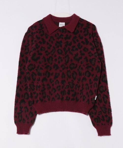 WISH FOR EVER(ウィッシュフォーエバー)の「【 3size / 3color 】LEOPARD JACQUARD KNIT POLO(ニット/セーター・メンズ・チャコールグレー/ブラウン/ワインレッド・SMALL/LARGE/MEDIUM)」の17枚目の写真