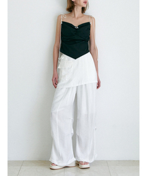 LAYERED SKIRT PANTS / WHITE