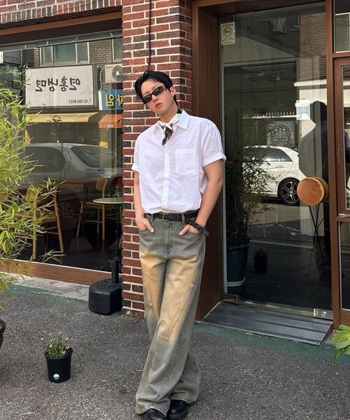 FIELDERS（フィールダーズ）の「BASIC STANDARD FIT POCKET SHORT-SLEEVED SHIRT BLACK（シャツ/ブラウス・メンズ・その他・MEDIUM/LARGE）」の9枚目の写真