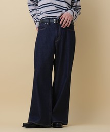RAGEBLUE | 12ozデニム/バギーワイドフレアパンツ【セットアップ対応】(デニムパンツ)