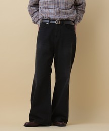 RAGEBLUE | 12ozデニム/バギーワイドフレアパンツ【セットアップ対応】(デニムパンツ)