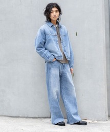 RAGEBLUE（レイジブルー）の「12ozデニム/バギーワイドフレアパンツ【セットアップ対応】（デニムパンツ）」