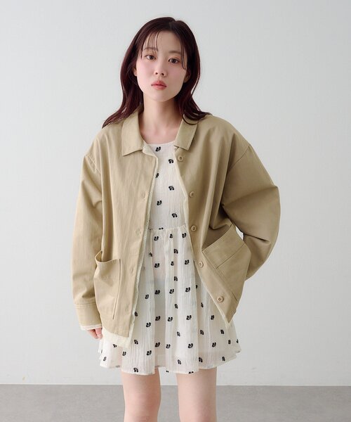 Kastane（カスタネ）の「フラワーステッチミニワンピース（ワンピース・レディース・アイボリー/ブラック・FREE）」の19枚目の写真