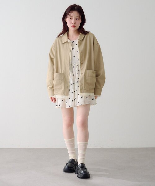 Kastane（カスタネ）の「フラワーステッチミニワンピース（ワンピース・レディース・アイボリー/ブラック・FREE）」の20枚目の写真