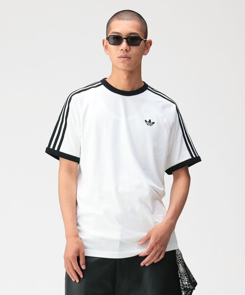 adidas(アディダス)の「adidas / スリーストライプ Tシャツ(Tシャツ/カットソー・メンズ・ブラック/ホワイト・SMALL/X-LARGE/MEDIUM/LARGE/XX-LARGE)」の15枚目の写真