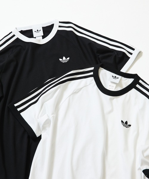 adidas(アディダス)の「adidas / スリーストライプ Tシャツ(Tシャツ/カットソー・メンズ・ブラック/ホワイト・SMALL/X-LARGE/MEDIUM/LARGE/XX-LARGE)」の6枚目の写真