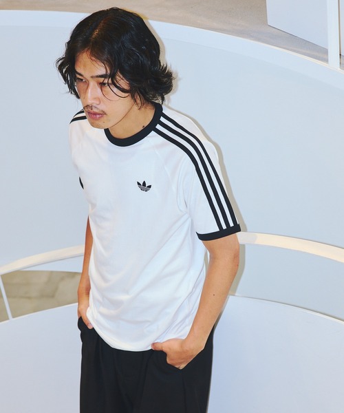 adidas(アディダス)の「adidas / スリーストライプ Tシャツ(Tシャツ/カットソー・メンズ・ブラック/ホワイト・SMALL/X-LARGE/MEDIUM/LARGE/XX-LARGE)」の18枚目の写真
