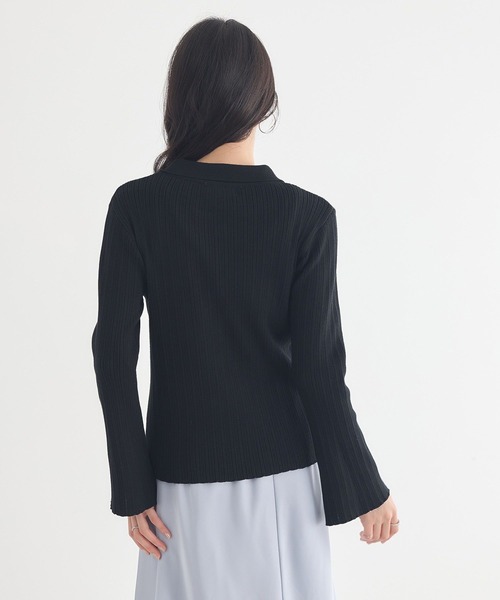 earth music&ecology（アースミュージックアンドエコロジー）の「【2026SS】レギュラーカラーニットカーディガン（カーディガン/ボレロ・レディース・グレー/ブラック/ブラック系その他4/イエロー・FREE）」の16枚目の写真