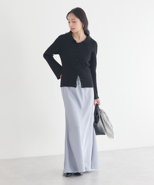 earth music&ecology（アースミュージックアンドエコロジー）の「【2026SS】レギュラーカラーニットカーディガン（カーディガン/ボレロ・レディース・グレー/ブラック/ブラック系その他4/イエロー・FREE）」の17枚目の写真