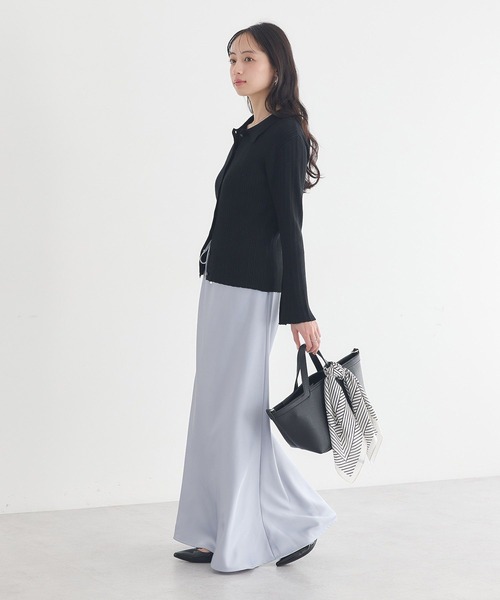 earth music&ecology（アースミュージックアンドエコロジー）の「【2026SS】レギュラーカラーニットカーディガン（カーディガン/ボレロ・レディース・グレー/ブラック/ブラック系その他4/イエロー・FREE）」の18枚目の写真