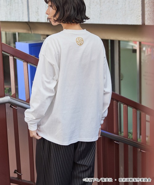 呪術廻戦】別注 ピグメント加工 オーバーサイズ プリント 長袖 Tシャツ