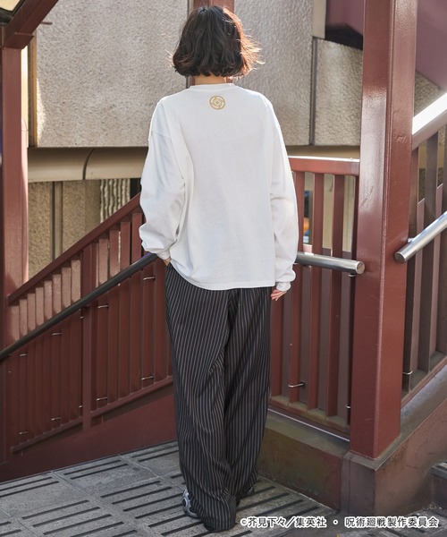 呪術廻戦】別注 ピグメント加工 オーバーサイズ プリント 長袖 Tシャツ
