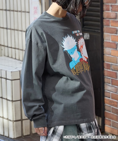 呪術廻戦（ジュジュツカイセン）の「【呪術廻戦】別注 ピグメント加工 オーバーサイズ プリント 長袖 Tシャツ（Tシャツ/カットソー・メンズ・ブラック/ブラック系/ブラウン/ホワイト・M/L）」の9枚目の写真