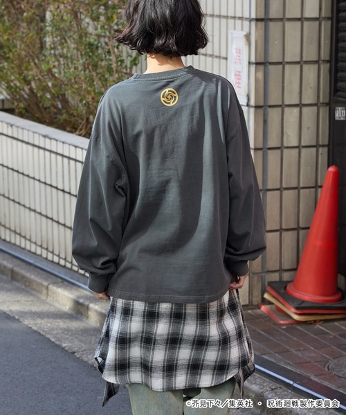 呪術廻戦（ジュジュツカイセン）の「【呪術廻戦】別注 ピグメント加工 オーバーサイズ プリント 長袖 Tシャツ（Tシャツ/カットソー・メンズ・ブラック/ブラック系/ブラウン/ホワイト・M/L）」の10枚目の写真
