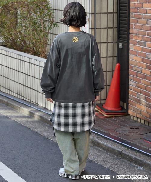 呪術廻戦（ジュジュツカイセン）の「【呪術廻戦】別注 ピグメント加工 オーバーサイズ プリント 長袖 Tシャツ（Tシャツ/カットソー・メンズ・ブラック/ブラック系/ブラウン/ホワイト・M/L）」の15枚目の写真