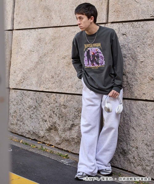 呪術廻戦（ジュジュツカイセン）の「【呪術廻戦】別注 ピグメント加工 オーバーサイズ プリント 長袖 Tシャツ（Tシャツ/カットソー・メンズ・ブラック/ブラック系/ブラウン/ホワイト・M/L）」の19枚目の写真