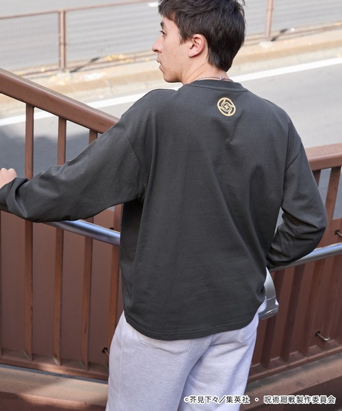 呪術廻戦（ジュジュツカイセン）の「【呪術廻戦】別注 ピグメント加工 オーバーサイズ プリント 長袖 Tシャツ（Tシャツ/カットソー・メンズ・ブラック/ブラック系/ブラウン/ホワイト・M/L）」の22枚目の写真