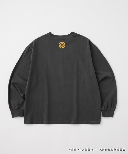 呪術廻戦】別注 ピグメント加工 オーバーサイズ プリント 長袖 Tシャツ 
