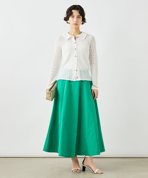 NOLLEY’S(ノーリーズ)の「ウォッシャブル襟付きレースカーディガン(カーディガン/ボレロ・レディース・ブラック/ホワイト・38)」の3枚目の写真