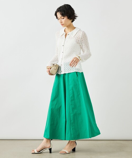 NOLLEY’S(ノーリーズ)の「ウォッシャブル襟付きレースカーディガン(カーディガン/ボレロ・レディース・ブラック/ホワイト・38)」の4枚目の写真