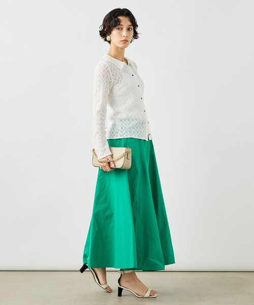 NOLLEY’S(ノーリーズ)の「ウォッシャブル襟付きレースカーディガン(カーディガン/ボレロ・レディース・ブラック/ホワイト・38)」の6枚目の写真