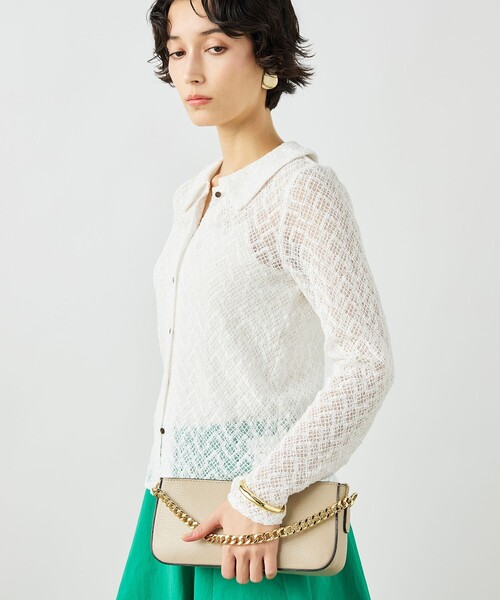 NOLLEY’S(ノーリーズ)の「ウォッシャブル襟付きレースカーディガン(カーディガン/ボレロ・レディース・ブラック/ホワイト・38)」の11枚目の写真