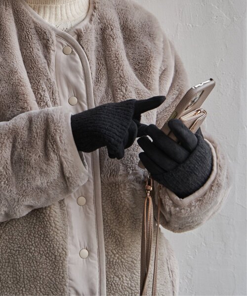 LBC（エルビーシー）の「ラメニット3wayグローブ（手袋・レディース・グレー/ブラック・FREE）」の3枚目の写真