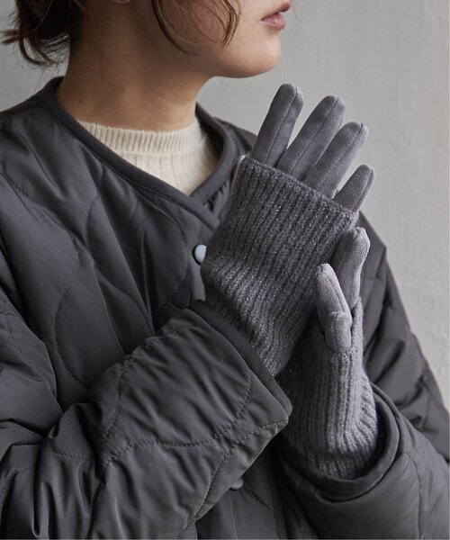 LBC（エルビーシー）の「ラメニット3wayグローブ（手袋・レディース・グレー/ブラック・FREE）」の7枚目の写真