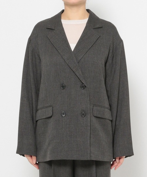LOWRYS FARM(ローリーズファーム)の「メランジツイルジャケット 589176(テーラードジャケット・レディース・グレー/チャコールグレー/ブラウン/ネイビー・FREE)」の22枚目の写真