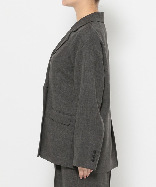 LOWRYS FARM(ローリーズファーム)の「メランジツイルジャケット 589176(テーラードジャケット・レディース・グレー/チャコールグレー/ブラウン/ネイビー・FREE)」の21枚目の写真