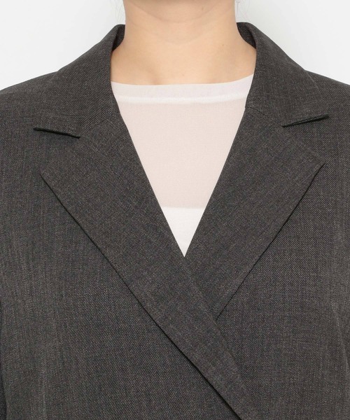 LOWRYS FARM(ローリーズファーム)の「メランジツイルジャケット 589176(テーラードジャケット・レディース・グレー/チャコールグレー/ブラウン/ネイビー・FREE)」の19枚目の写真