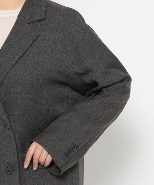 LOWRYS FARM(ローリーズファーム)の「メランジツイルジャケット 589176(テーラードジャケット・レディース・グレー/チャコールグレー/ブラウン/ネイビー・FREE)」の18枚目の写真