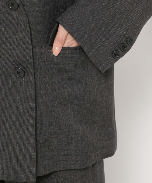LOWRYS FARM(ローリーズファーム)の「メランジツイルジャケット 589176(テーラードジャケット・レディース・グレー/チャコールグレー/ブラウン/ネイビー・FREE)」の17枚目の写真
