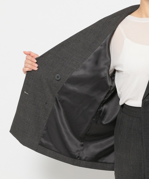 LOWRYS FARM(ローリーズファーム)の「メランジツイルジャケット 589176(テーラードジャケット・レディース・グレー/チャコールグレー/ブラウン/ネイビー・FREE)」の13枚目の写真