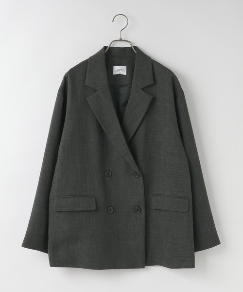 LOWRYS FARM(ローリーズファーム)の「メランジツイルジャケット 589176(テーラードジャケット・レディース・グレー/チャコールグレー/ブラウン/ネイビー・FREE)」の12枚目の写真